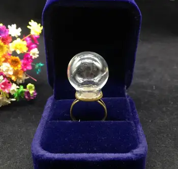 10szt 20*12 mm przezroczysty szklany globus z brązu pokryte regulowany pierścień klasyczny krawędzi szkła globalny butelka pierścień pokrywa szklana kopuła diy pierścień prezenty