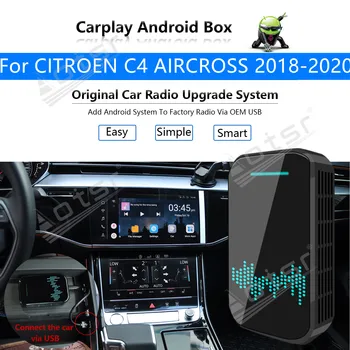 Do CITROEN C4 AIRCROSS 2018-2020 Samochodowy Odtwarzacz Multimedialny System Android odbicie Lustrzane Link GPS Mapa Apple Carplay Bezprzewodowy Klucz Ai Box