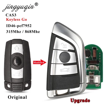 jingyuqin 5 szt./lot CAS3 Keyless-Go Aktualizacja Inteligentny Zdalny Kluczyk do BMW 3/5/6 serii X5 X6 3 przyciski 315 Mhz/868 Mhz PCF7952