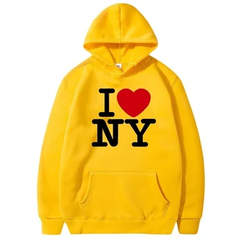 Kocham Nowy Jork Kocham Nowy Jork, Bluza z kapturem dla dorosłych, Bluza z kapturem na Sznurku