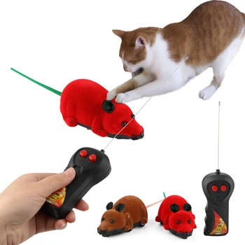 Kot Śmieszne Gry Zabawki Imitacja Elektrycznej Myszy Bezprzewodowe RC Myszy, Koty, Zabawki Fałszywy Mysz Nowość Pilot Zdalnego Sterowania