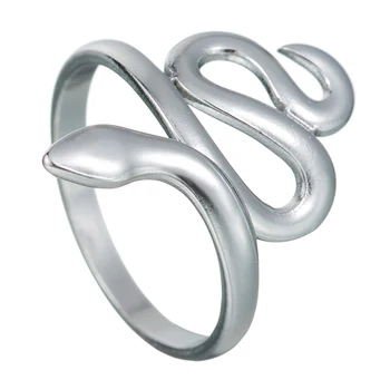Nowa Moda Piękny Kształt Węża Otwarte Regulowany Pierścień na Palec dla Mężczyzn I Kobiet Prosta Pierścień Biżuteria Prezent Gorąca Wyprzedaż